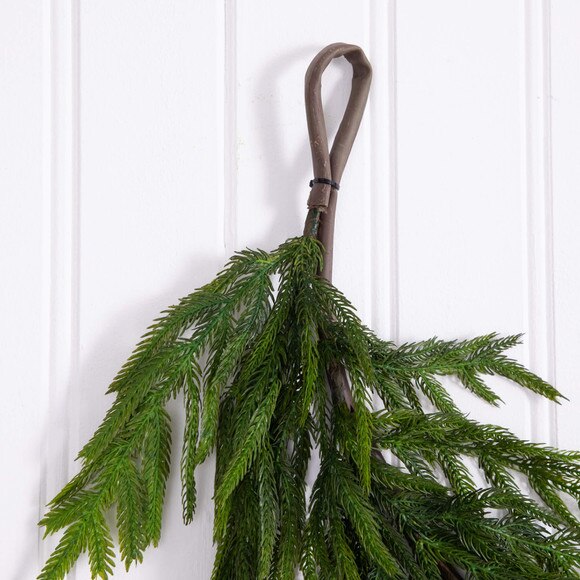 6-ft Artificial Real Touch Norfolk Island Pine Garland with Natural Look - SKU #W1398 - 4