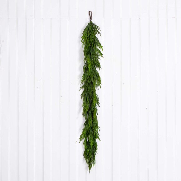 6-ft Artificial Real Touch Norfolk Island Pine Garland with Natural Look - SKU #W1398 - 7