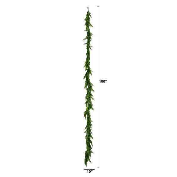 15-ft Artificial Real Touch Norfolk Island Pine Garland with Natural Look - SKU #W1401 - 1