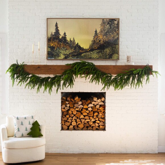 15-ft Artificial Real Touch Norfolk Island Pine Garland with Natural Look - SKU #W1401 - 5