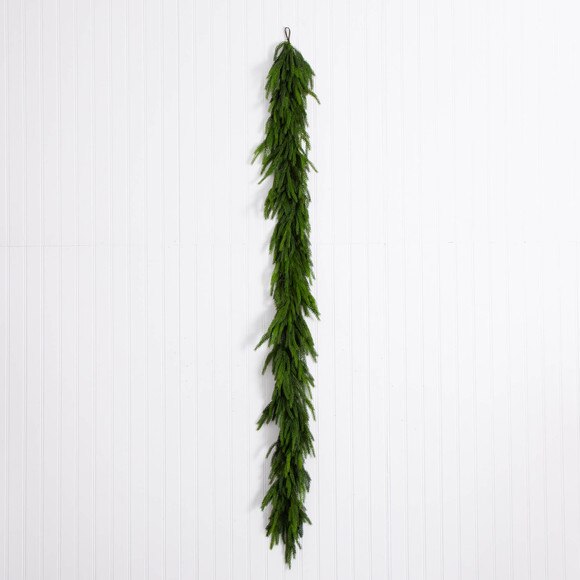 10-ft Artificial Real Touch Norfolk Island Pine Garland with Natural Look - SKU #W1402 - 7