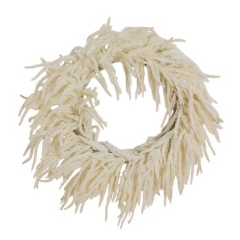 24-in Artificia Real Touch White Norfolk Island Pine Wreath with Natural Look - SKU #W1403
