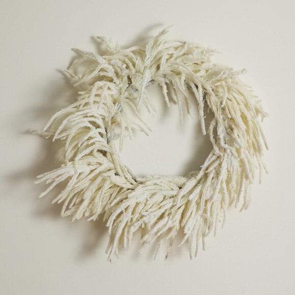 24-in Artificia Real Touch White Norfolk Island Pine Wreath with Natural Look - SKU #W1403 - 6